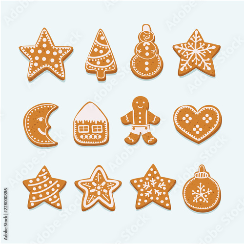 Christmas cookies collection figures.