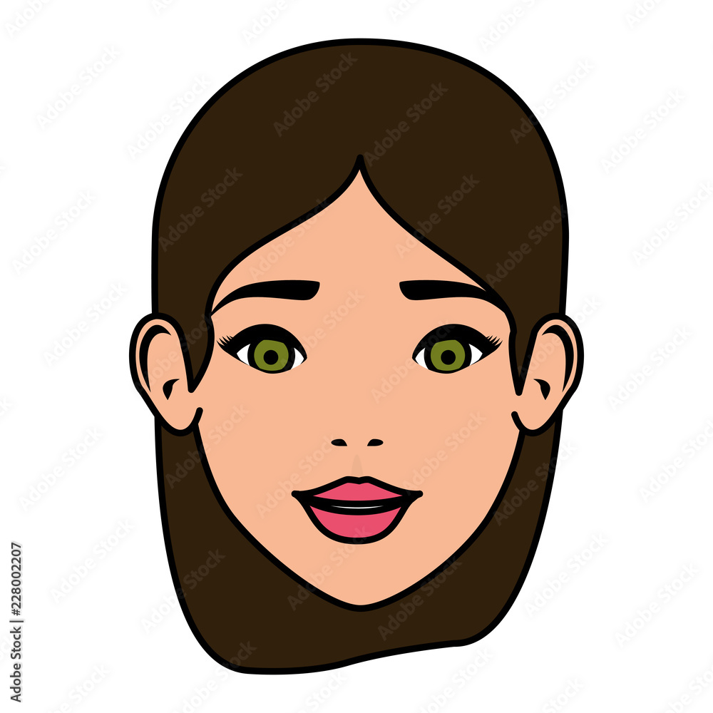 beautiful woman face character beautiful woman face character