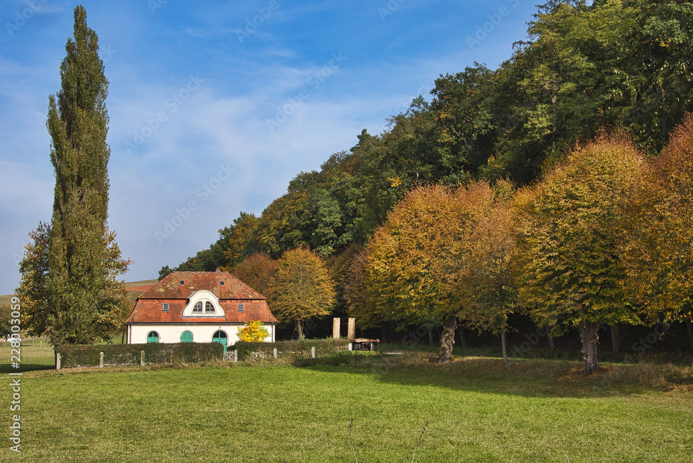 small castle in autumn small castle in autumn