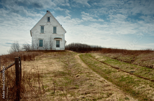 Creepy haunted bandoned house in rural Nova Scotia