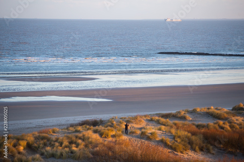 View to the beach, Knokke Heist, Belgium photo