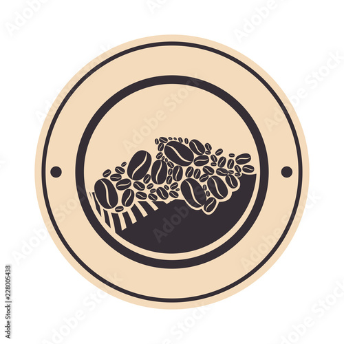 original coffee seal with grains