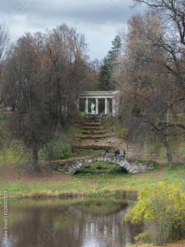 Colonnade of Apollo at the Pavlovsk Park in Pavlovsk, St Petersburg, Russia photo