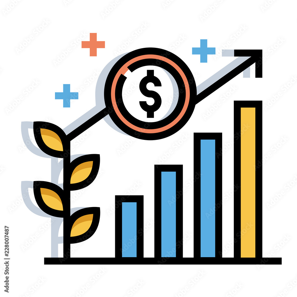 Overweight investment LineColor illustration Overweight investment LineColor illustration