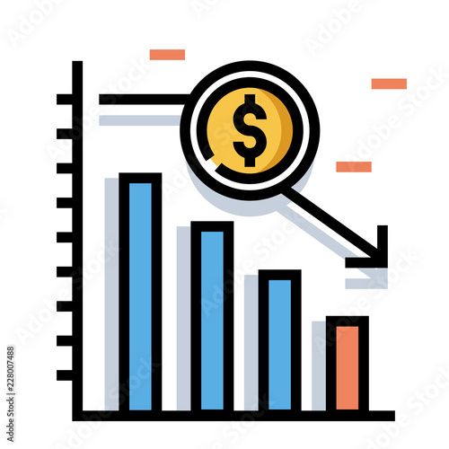 Underweight investment LineColor illustration