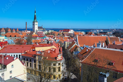 Obraz na płótnie Best places with unforgettable views of Tallinn w salonie