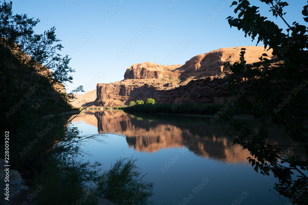 Colorado River reflections in Utah USA