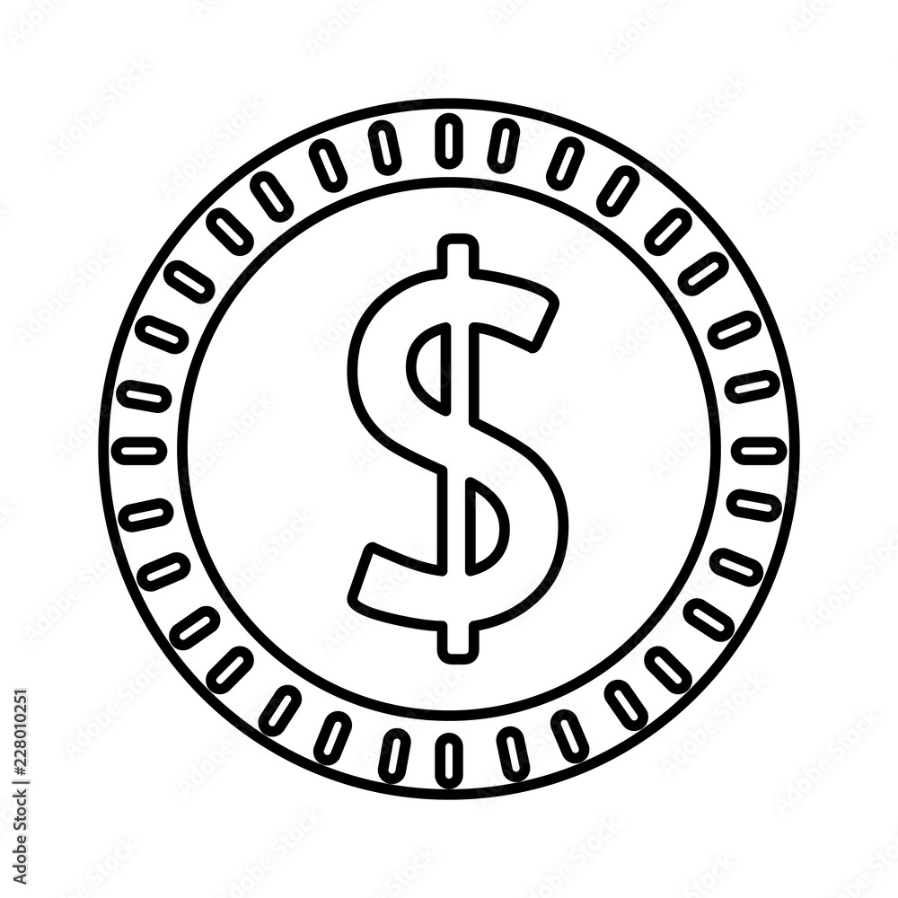 coin money isolated icon coin money isolated icon