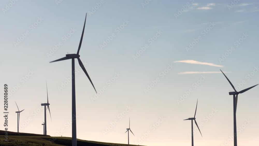 Small group of wind turbines Small group of wind turbines