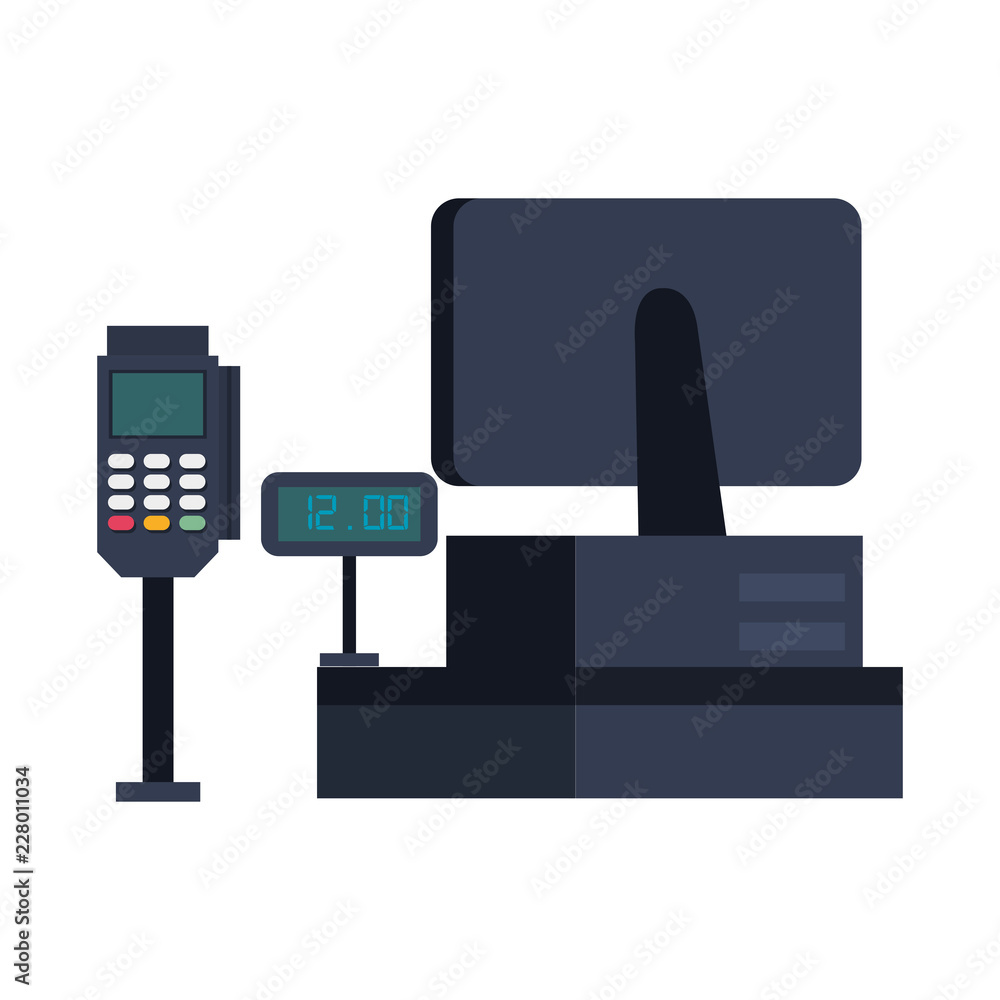 Fototapeta premium supermarket sale point machine