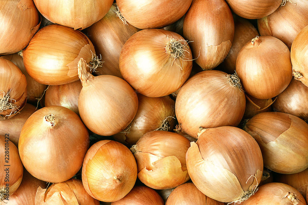 Onions pile. Raw vegetables food in market. Onions pile. Raw vegetables food in market.