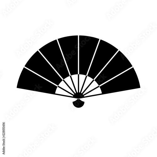 hand fan icon vector , logo on a white background