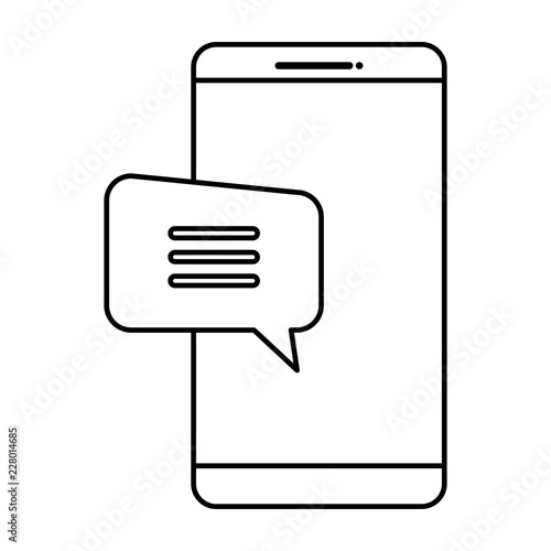 smartphone with speech bubble