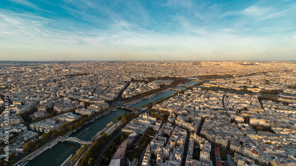Paris landscape from Eiffel Tower