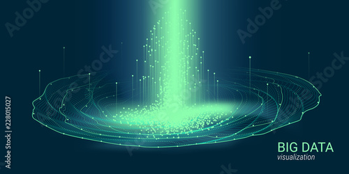 Abstract 3D Big Data Visualization.