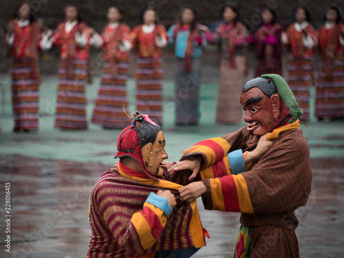 Clowns at Masked dancer festival