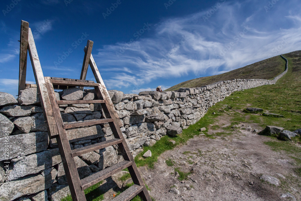 Style over Dry Stone Wall in Mourne Mountains