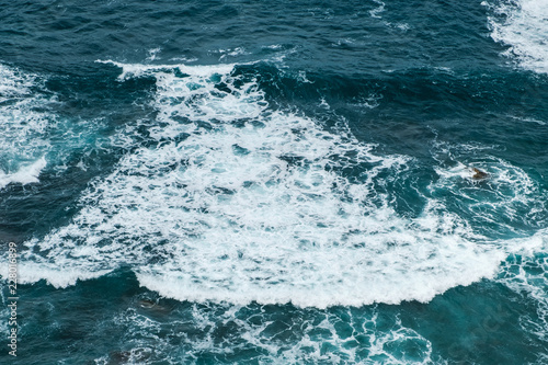 ocean waves aerial, seascape from above
