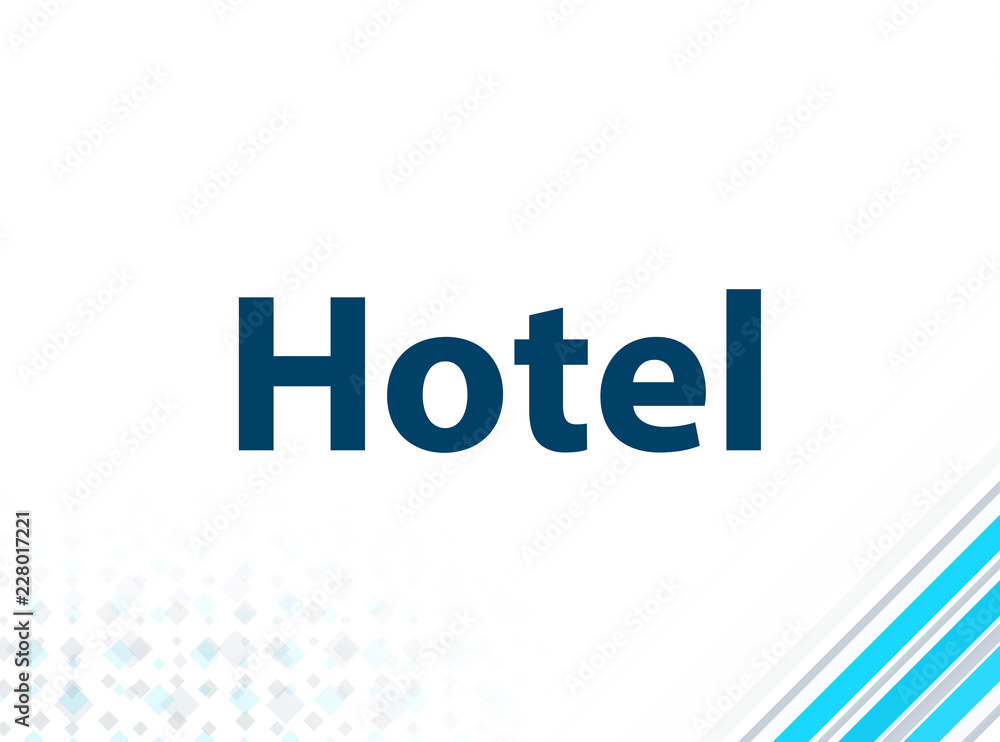 Hotel Modern Flat Design Blue Abstract Background