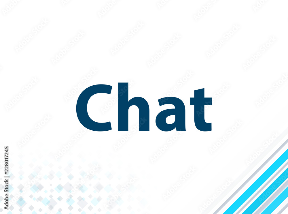 Chat Modern Flat Design Blue Abstract Background