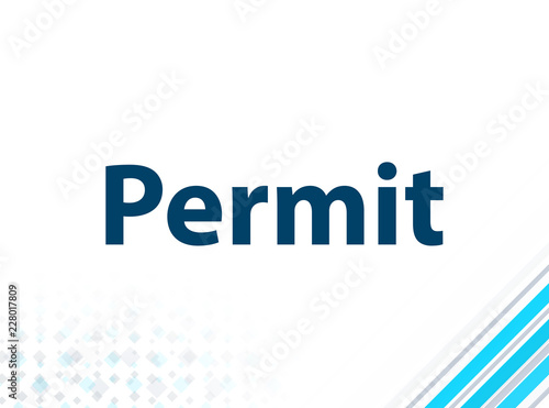 Permit Modern Flat Design Blue Abstract Background