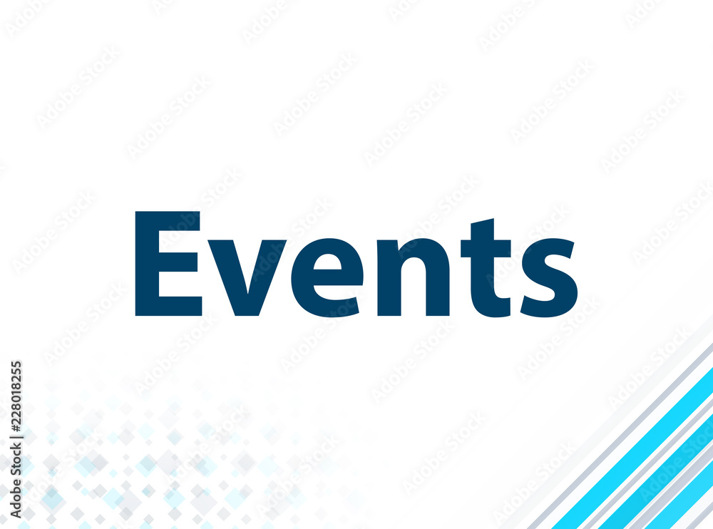 Events Modern Flat Design Blue Abstract Background