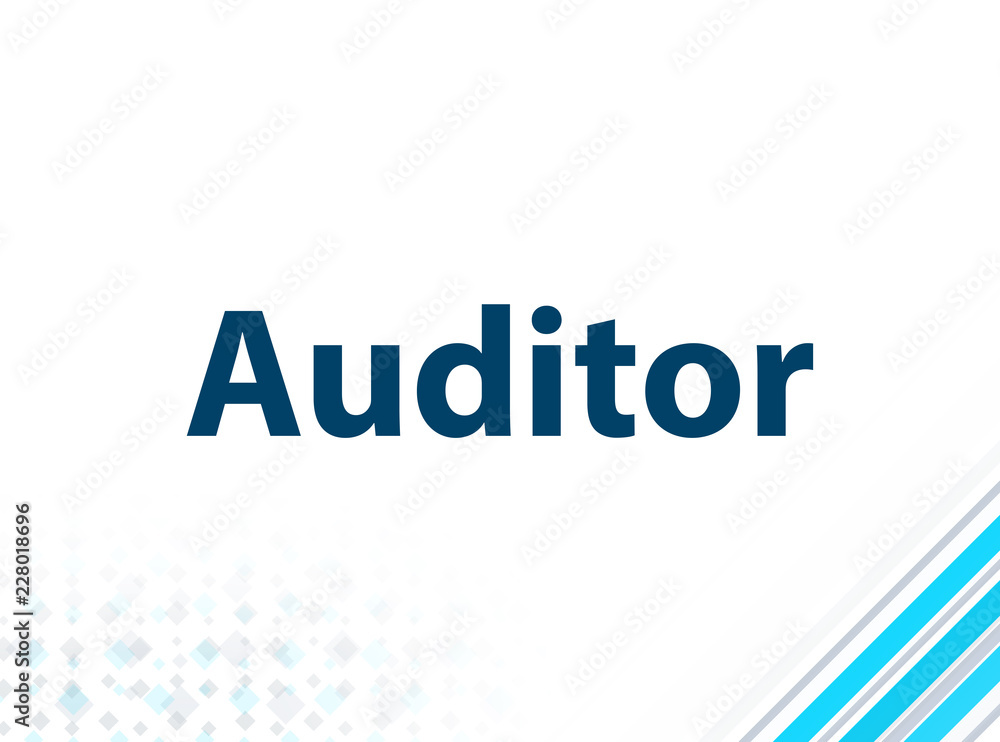 Auditor Modern Flat Design Blue Abstract Background
