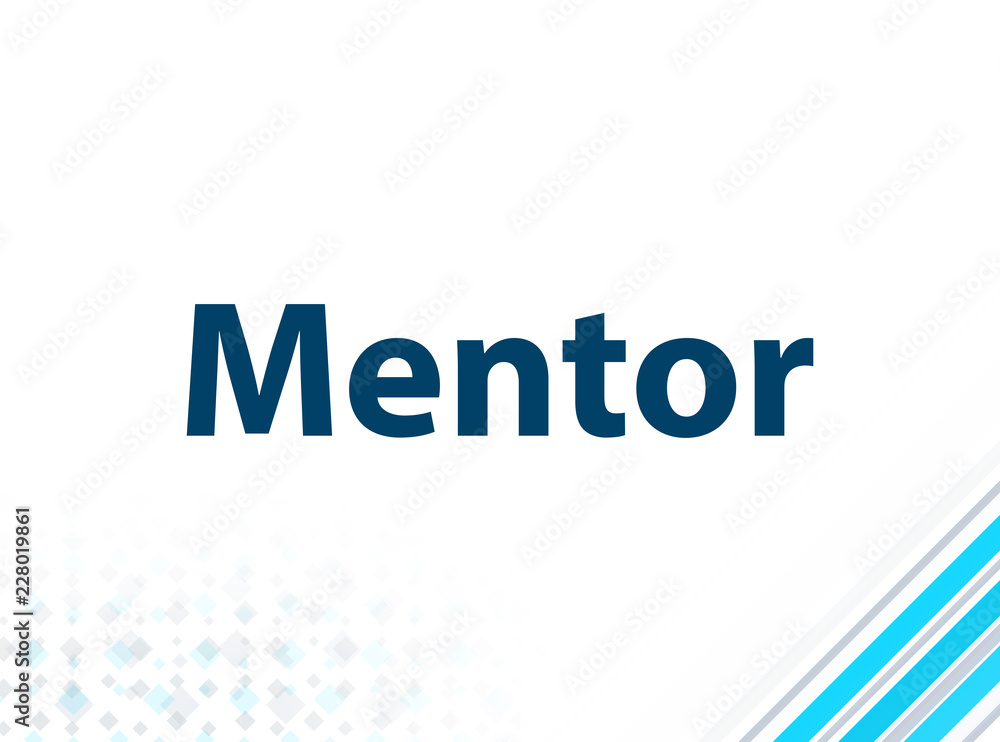 Mentor Modern Flat Design Blue Abstract Background