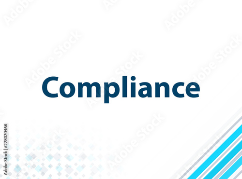 Compliance Modern Flat Design Blue Abstract Background photo