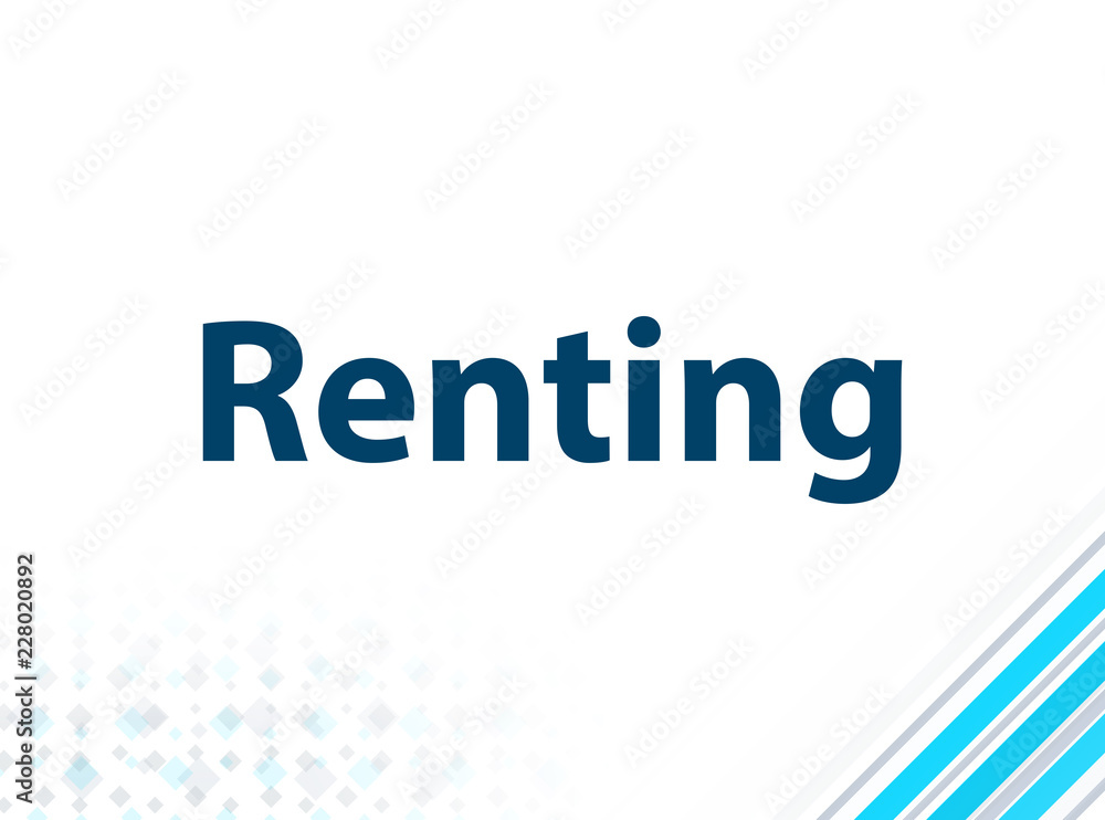 Renting Modern Flat Design Blue Abstract Background