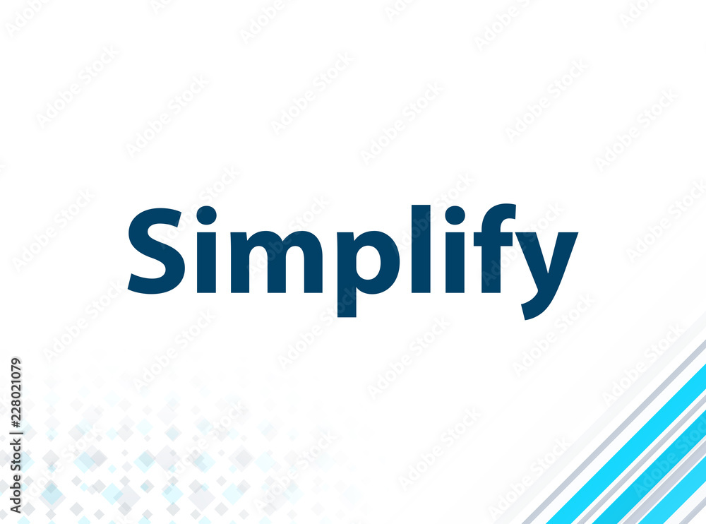 Simplify Modern Flat Design Blue Abstract Background