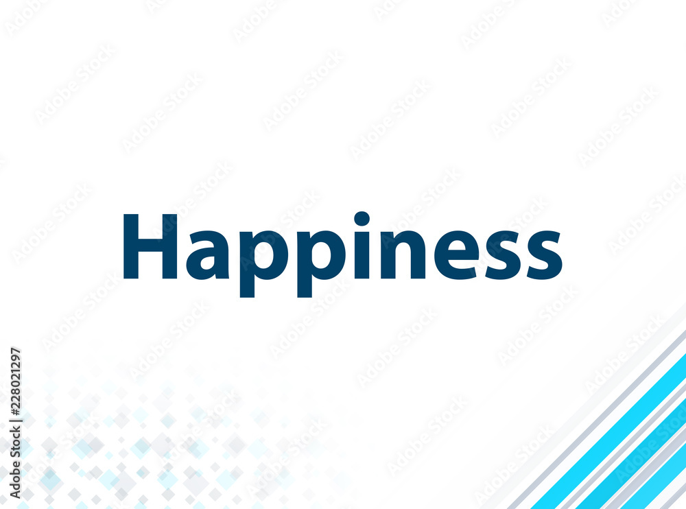 Happiness Modern Flat Design Blue Abstract Background