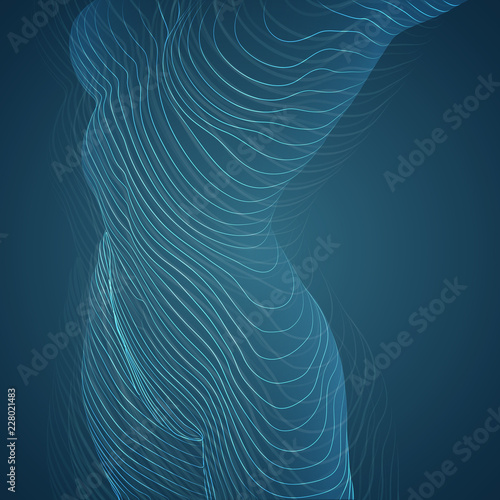 vector. a female figure, a dancer in a club. sexual image.