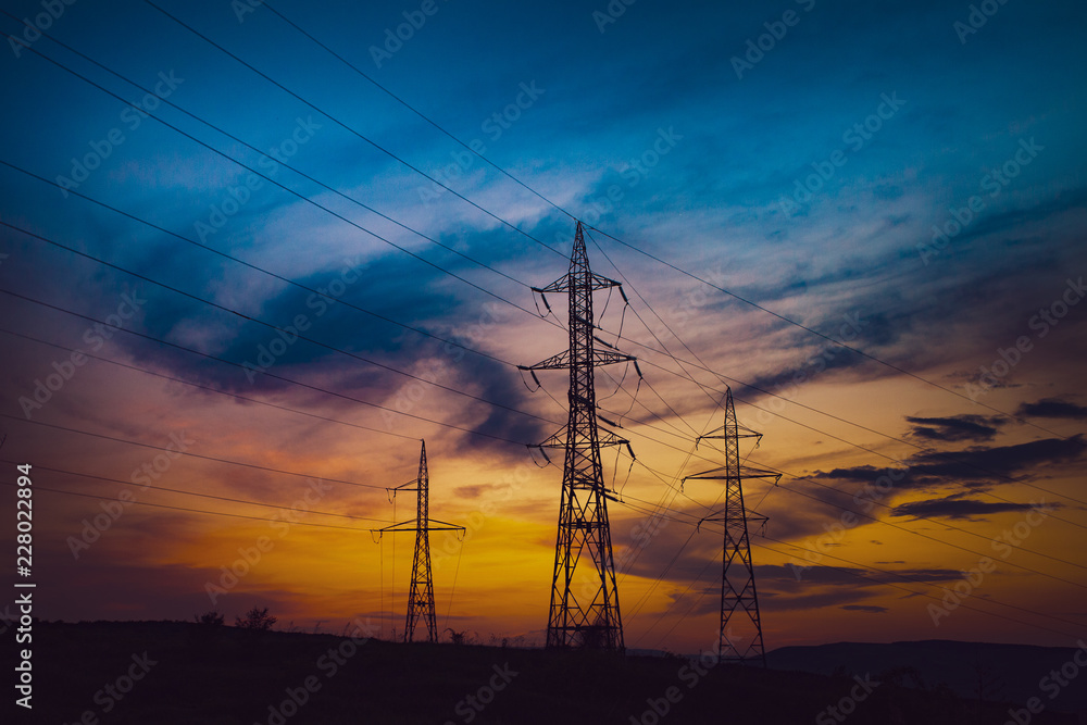 High voltage electrical power supply lines