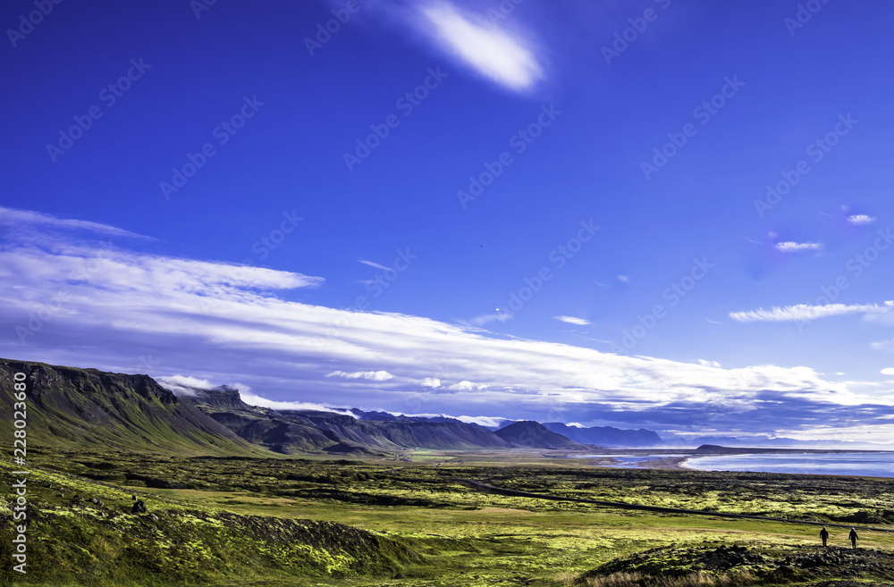 Beautiful scenery near Snaefellsjokull National Park in Eastern Iceland