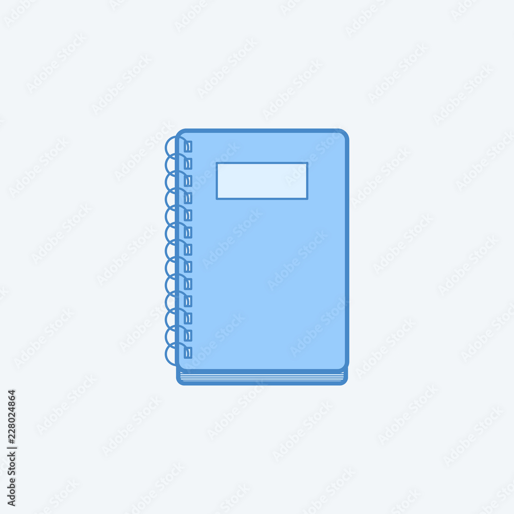 notebook 2 colored line icon. Simple dark and light blue element illustration. notebook concept outline symbol design from education set notebook 2 colored line icon. Simple dark and light blue element illustration. notebook concept outline symbol design from education set