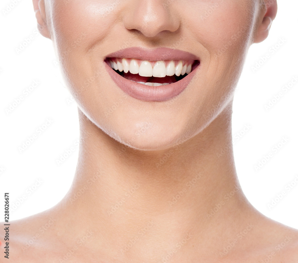 beauty portrait of attractive young caucasian happy smiling woman isolated on white studio shot with watermelon fruit face makeup beauty portrait of attractive young caucasian happy smiling woman isolated on white studio shot with watermelon fruit face makeup