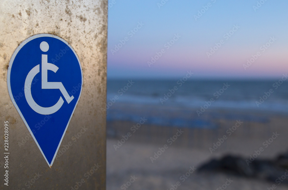 Fotografie Symbol for people with disability adapted devices