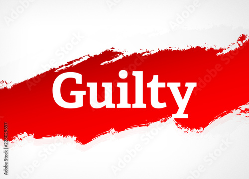 Guilty Red Brush Abstract Background Illustration photo