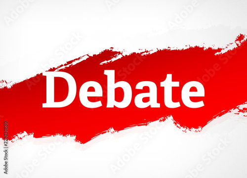 Debate Red Brush Abstract Background Illustration