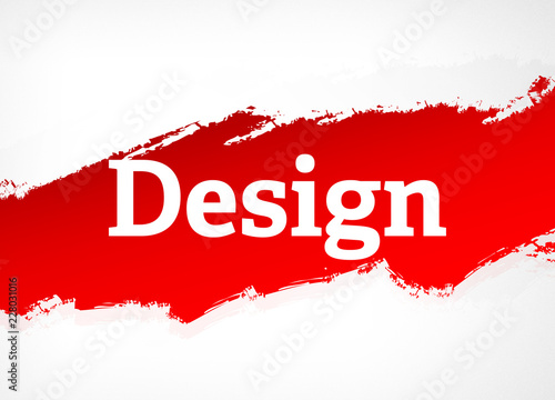 Design Red Brush Abstract Background Illustration