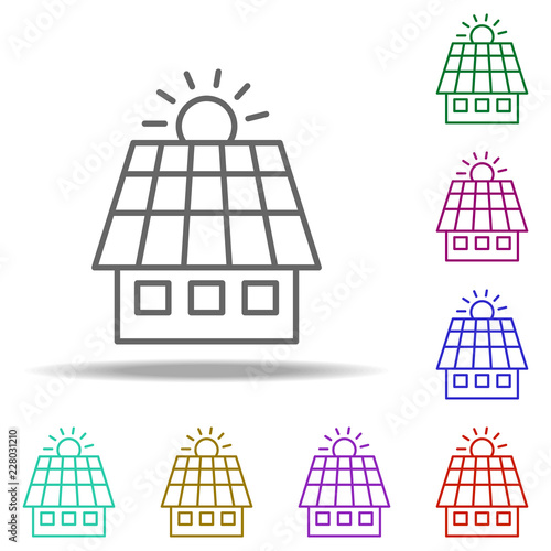 low energy house outline icon. Elements of Ecology in multi color style icons. Simple icon for websites, web design, mobile app, info graphics