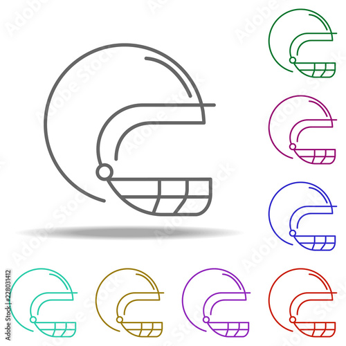 rugby helmet outline icon. Elements of Sport in multi color style icons. Simple icon for websites, web design, mobile app, info graphics