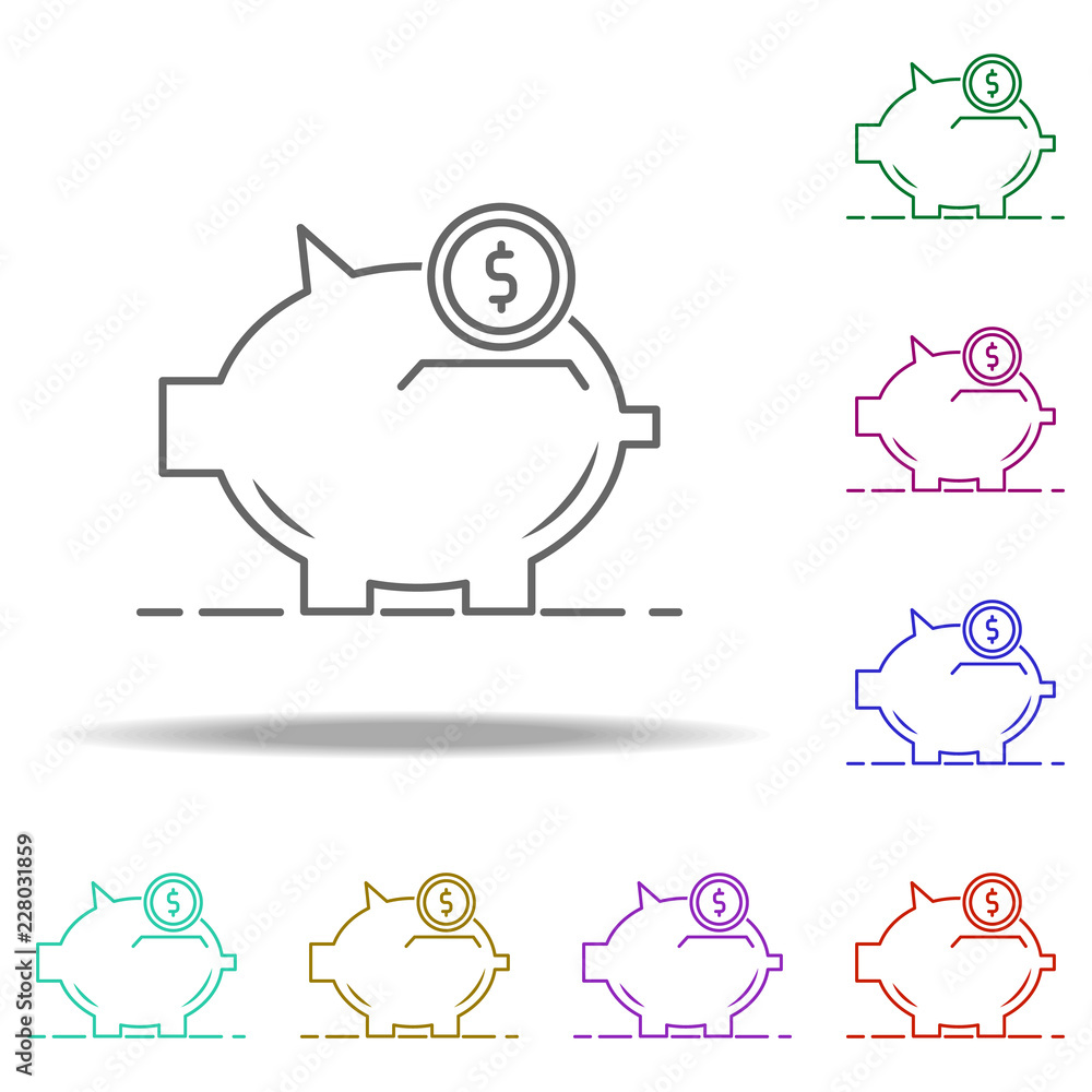 piggy bank outline icon. Elements of Banking & Finance in multi color style icons. Simple icon for websites, web design, mobile app, info graphics piggy bank outline icon. Elements of Banking & Finance in multi color style icons. Simple icon for websites, web design, mobile app, info graphics
