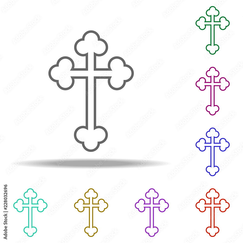 orthodox cross outline icon. Elements of religion in multi color style icons. Simple icon for websites, web design, mobile app, info graphics orthodox cross outline icon. Elements of religion in multi color style icons. Simple icon for websites, web design, mobile app, info graphics