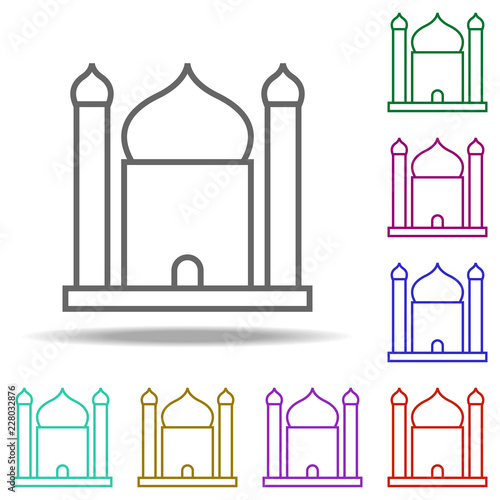 mosque outline icon. Elements of religion in multi color style icons. Simple icon for websites, web design, mobile app, info graphics