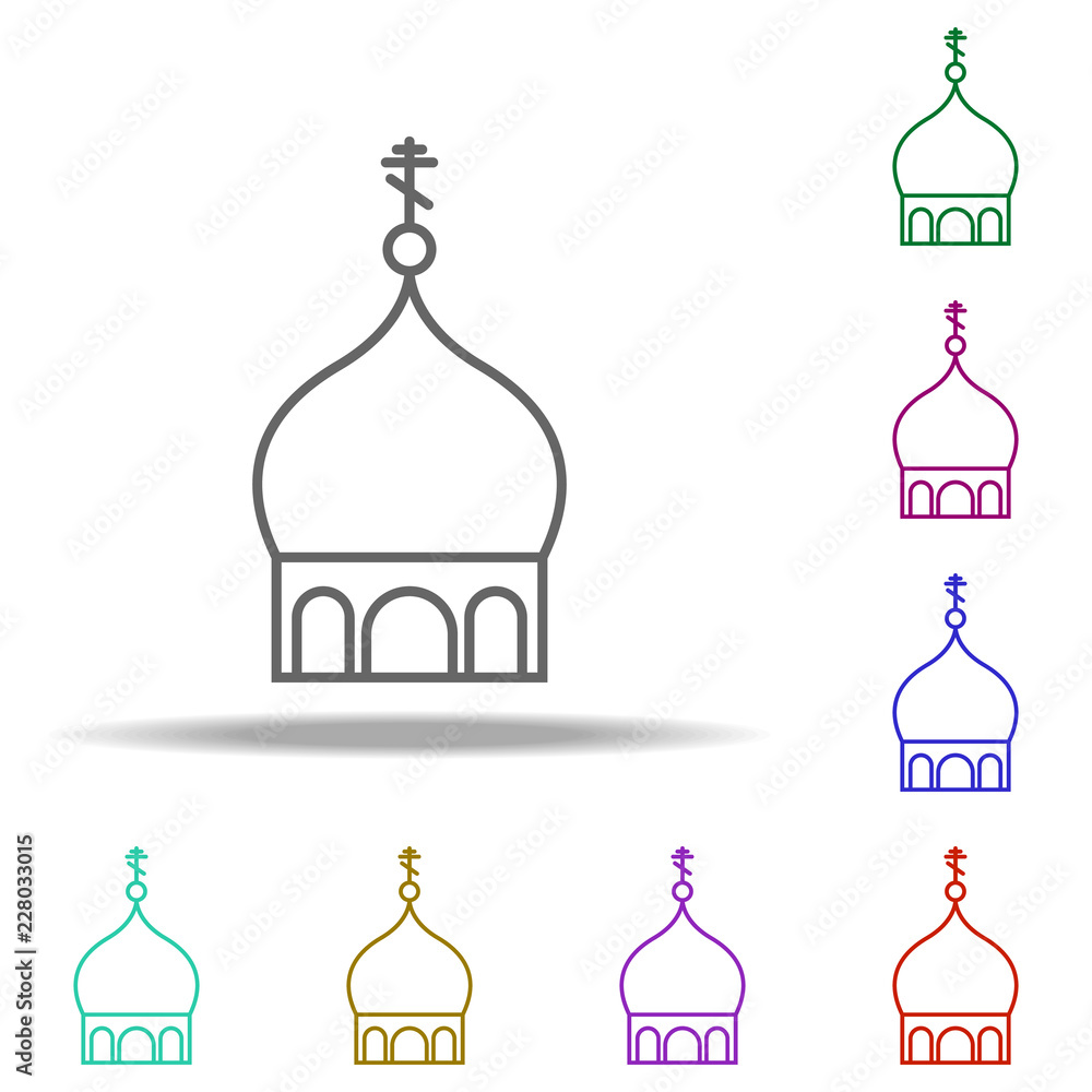 church dome outline icon. Elements of religion in multi color style icons. Simple icon for websites, web design, mobile app, info graphics