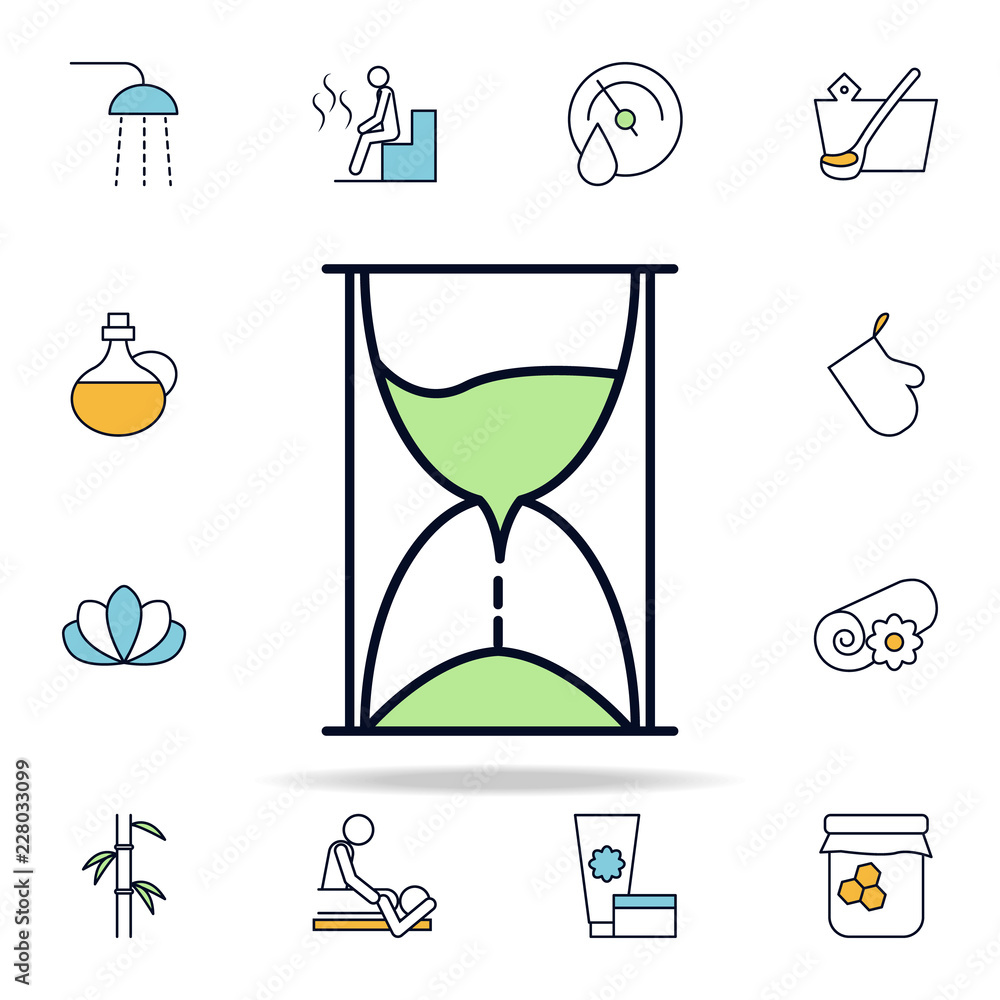 Fototapeta premium hourglass outline icon. spa icons universal set for web and mobile