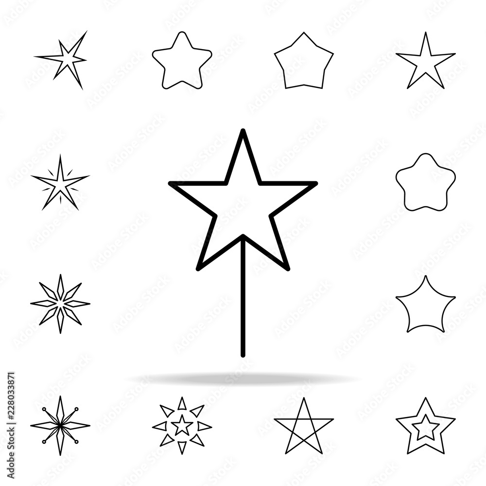 Obraz premium star on a stick line icon. Web icons universal set for web and mobile