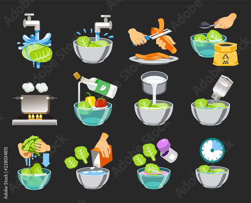 How to clean vegetables without toxic substances. Healthy food concept.